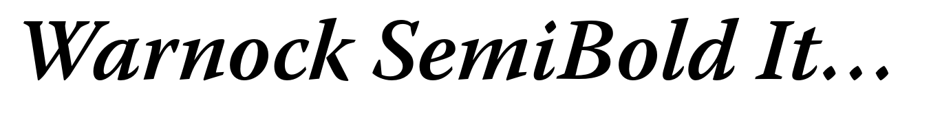 Warnock SemiBold Italic